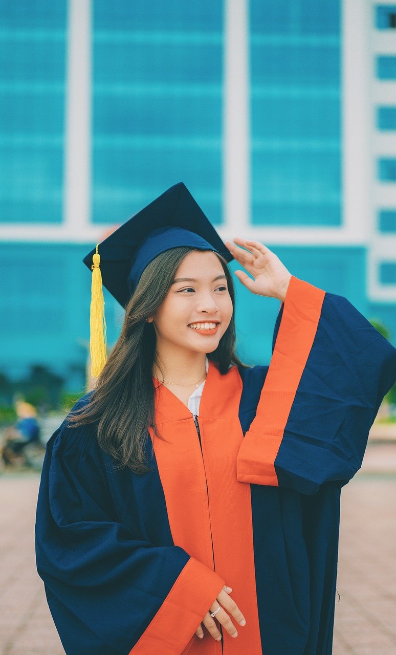 graduate, girl, happy